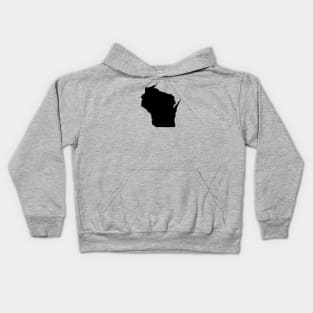 Black Wisconsin Kids Hoodie